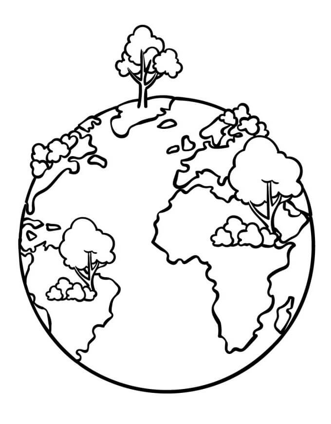 Kostenlose Erde zum Ausdrucken ausmalbilder