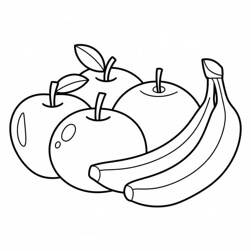 Kostenlose Früchte ausmalbilder
