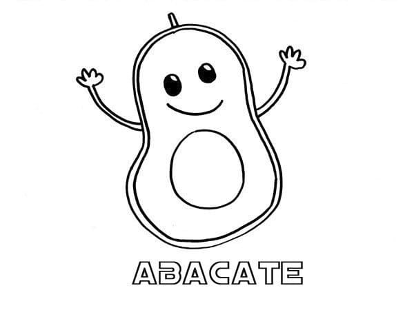 Kostenlose Kinder-Ausgabe Avocado ausmalbilder