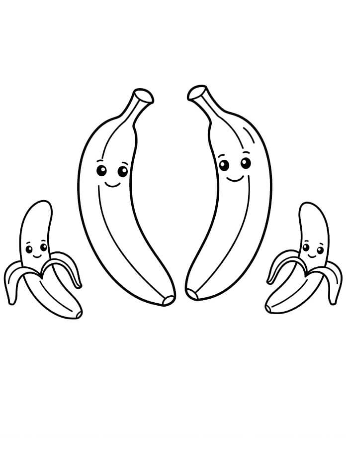 Kostenlose Kinder-Ausgabe Banane ausmalbilder