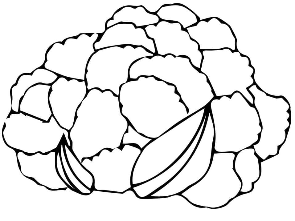 Kostenlose Kinder-Ausgabe Blumenkohl ausmalbilder