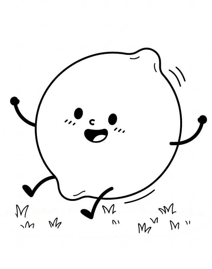 Kostenlose Kinder-Ausgabe Zitrone ausmalbilder