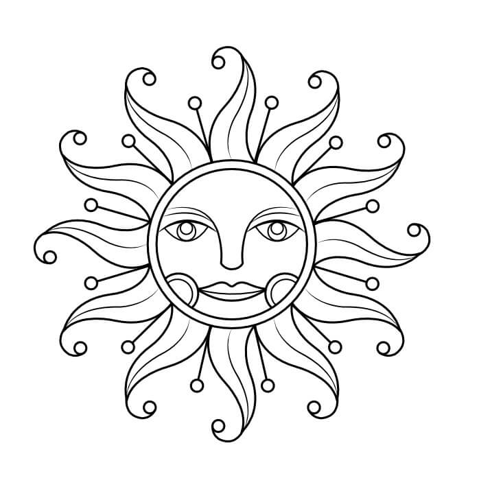Kostenlose Sonne zum Ausdrucken ausmalbilder