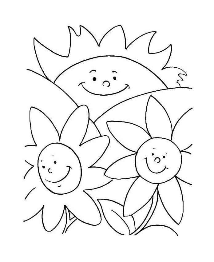 Kostenlose Sonne ausmalbilder