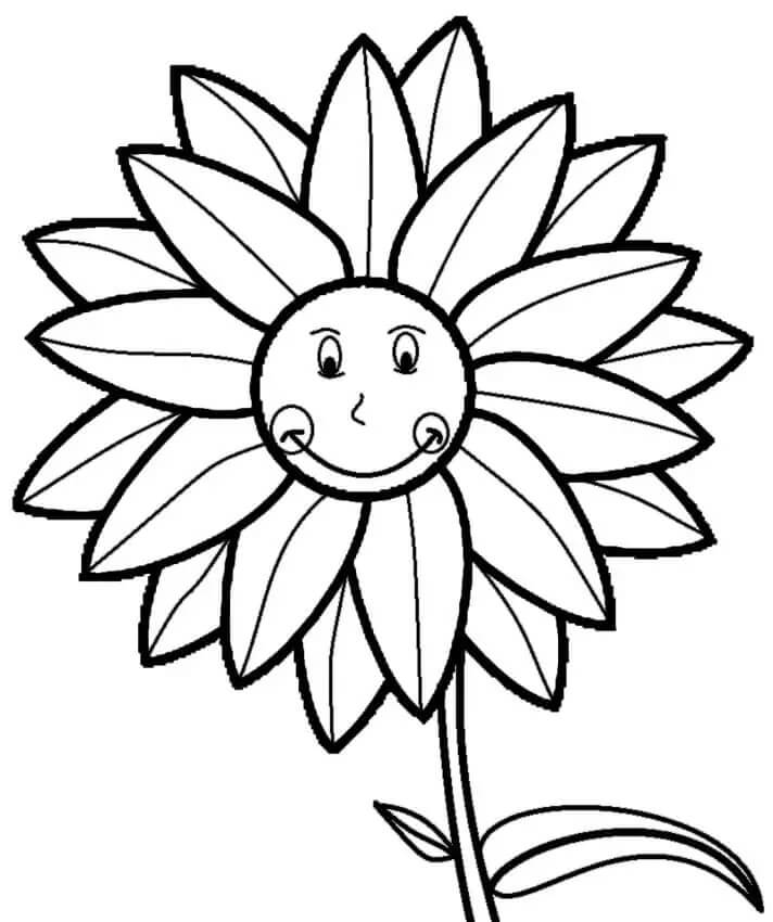 Kostenlose Sonnenblume zum Ausdrucken ausmalbilder