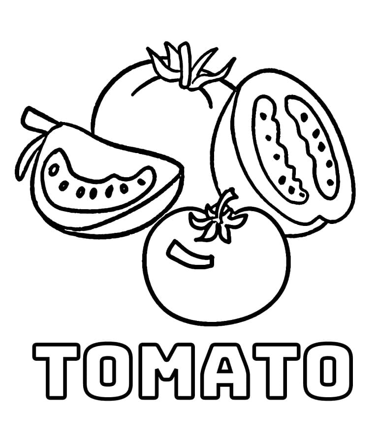 Kostenlose Tomate ausmalbilder