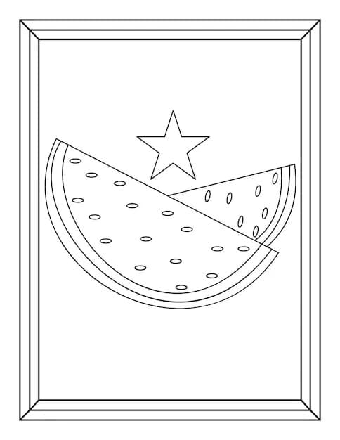 Kostenlose Wassermelone ausmalbilder