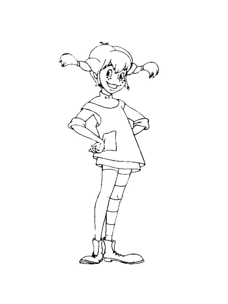 Kostenloser Ausdruck Pippi Langstrumpf ausmalbilder