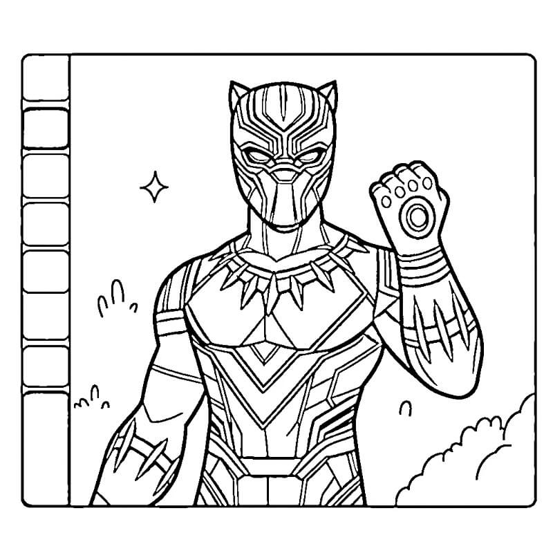 Kostenloser Black Panther zum Ausdrucken ausmalbilder