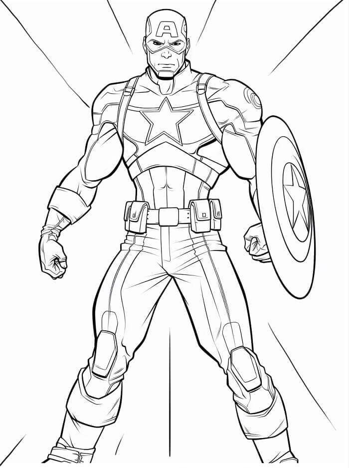 Kostenloser Captain America zum Ausdrucken ausmalbilder