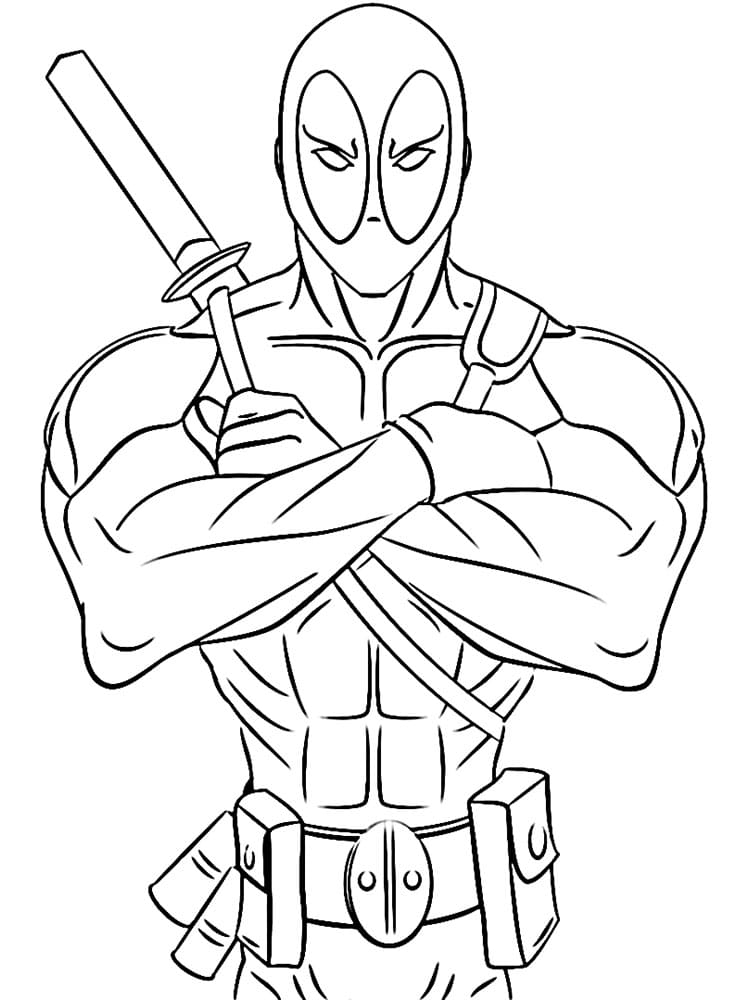 Kostenloser Deadpool ausmalbilder