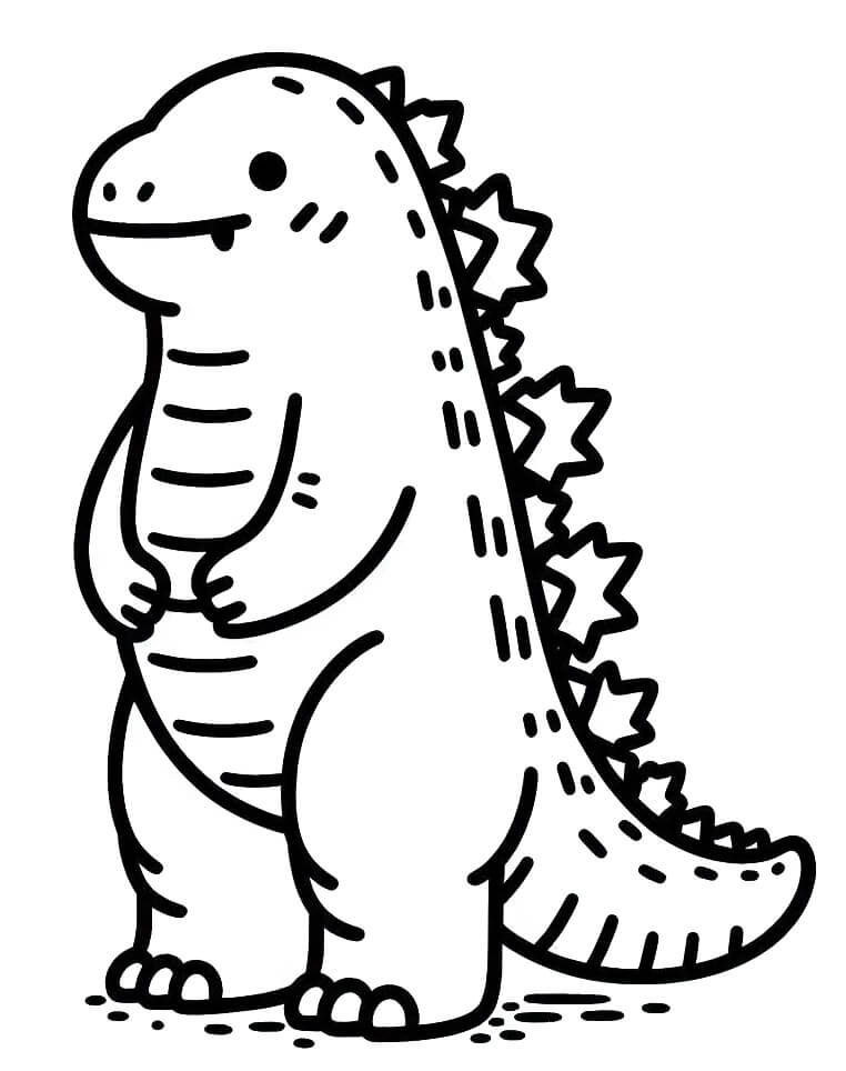 Kostenloser Godzilla für Kinder ausmalbilder