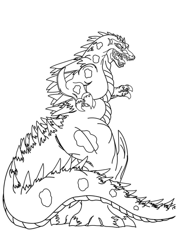 Kostenloser Godzilla ausmalbilder