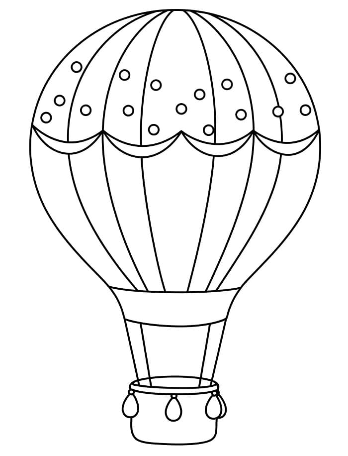 Kostenloser Heißluftballon ausmalbilder