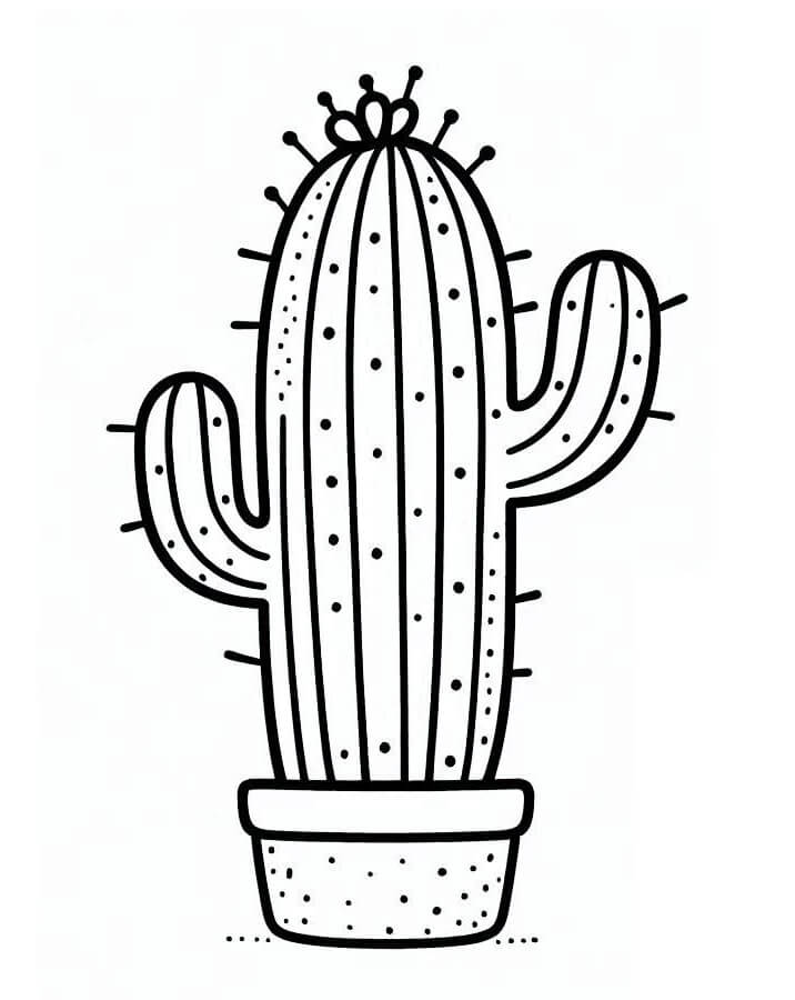 Kostenloser Kaktus zum Ausdrucken ausmalbilder