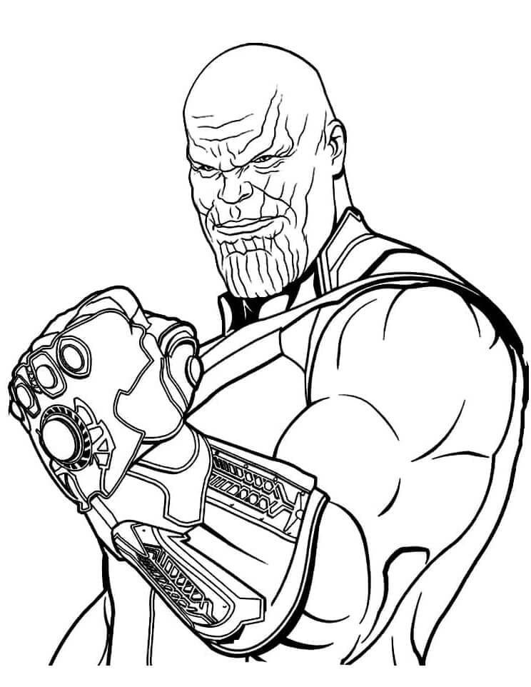 Kostenloser Kinder-Ausdruck Thanos ausmalbilder