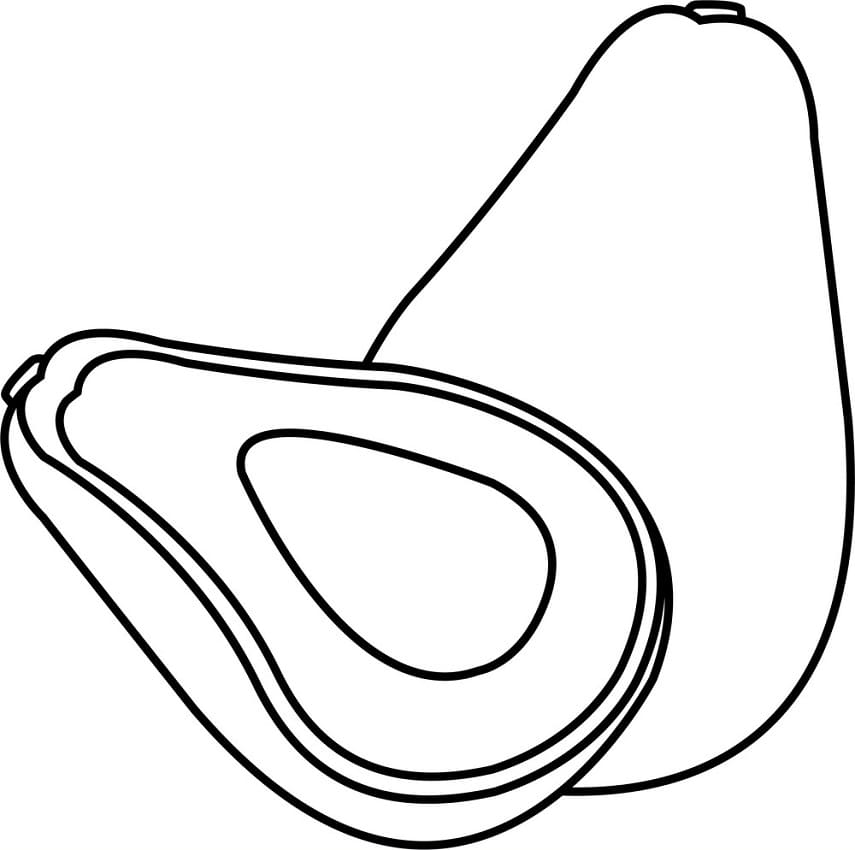 Kostenloser Kinder-Avocado Ausdruck ausmalbilder