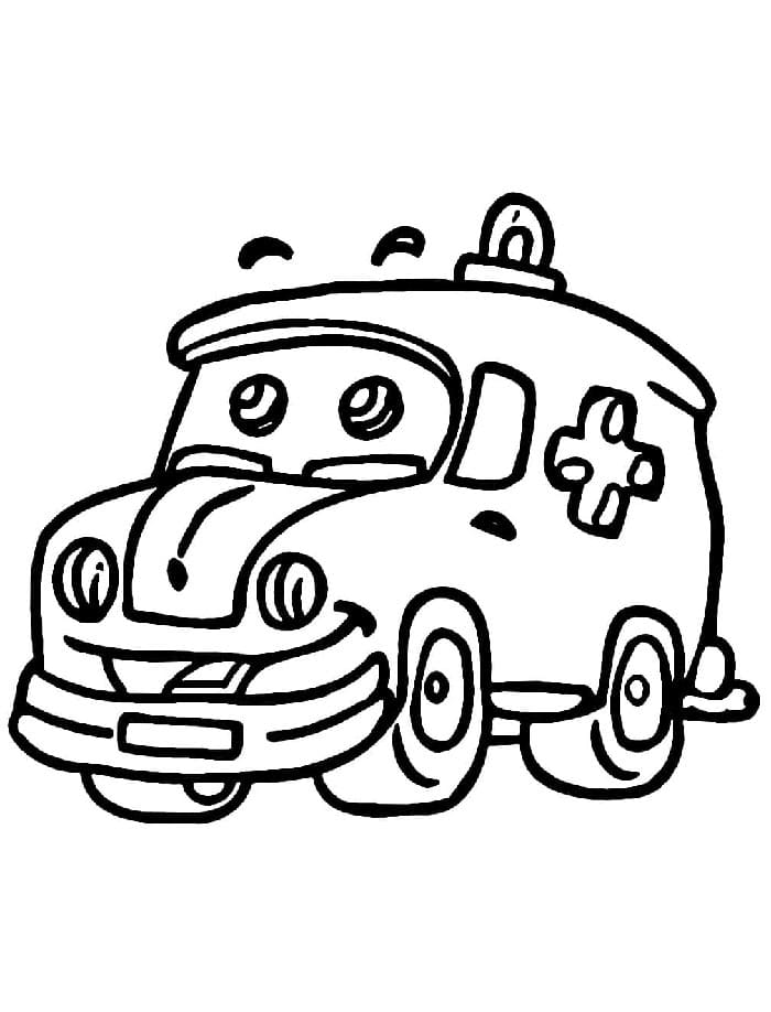 Kostenloser Krankenwagen zum Ausdrucken ausmalbilder