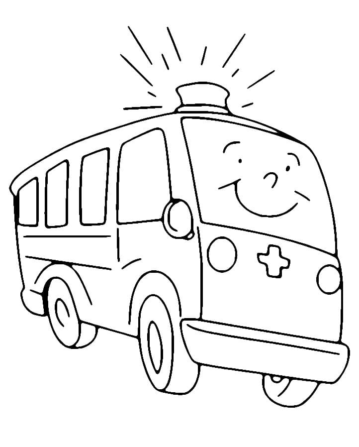 Kostenloser Krankenwagen ausmalbilder