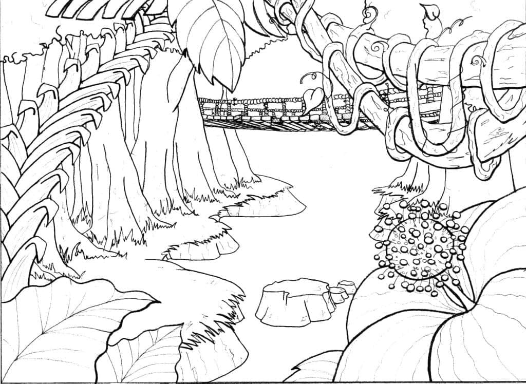 Kostenloser Landschaft zum Ausdrucken ausmalbilder