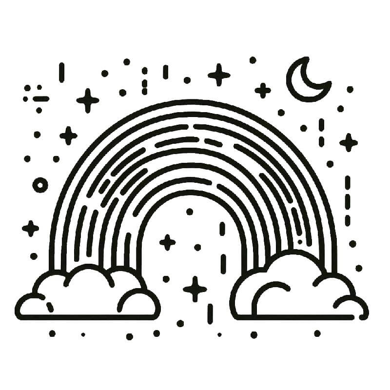 Kostenloser Regenbogen zum Ausdrucken ausmalbilder