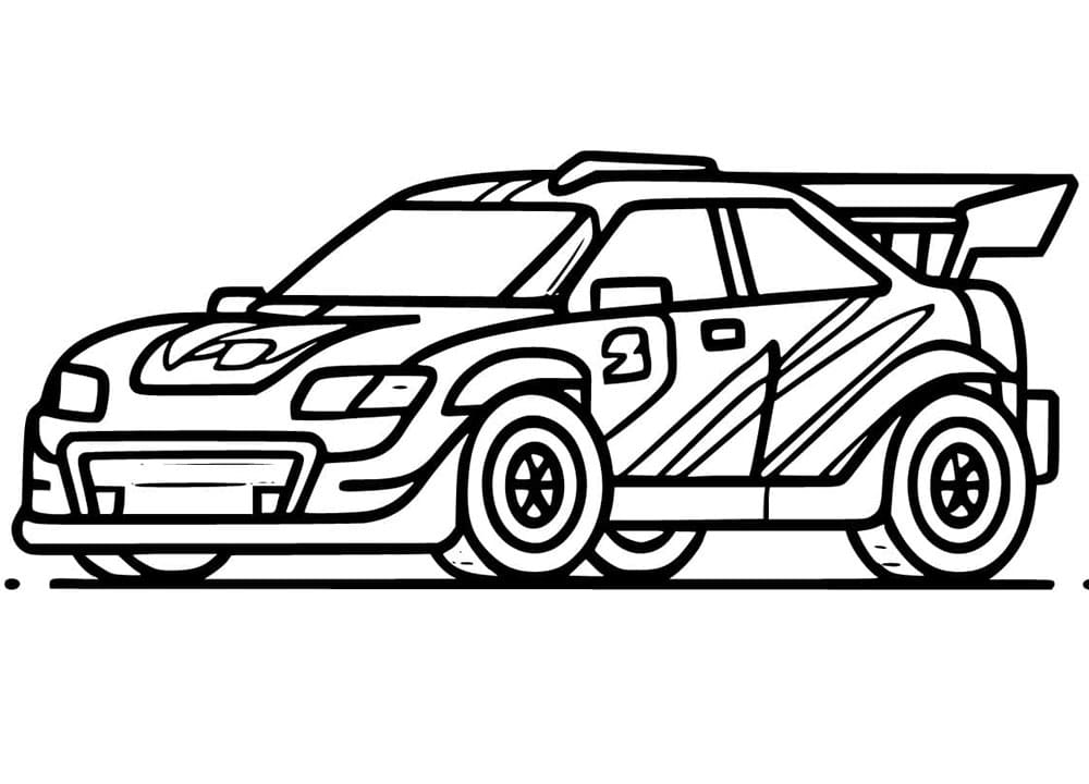 Kostenloser Rennwagen zum Ausdrucken ausmalbilder