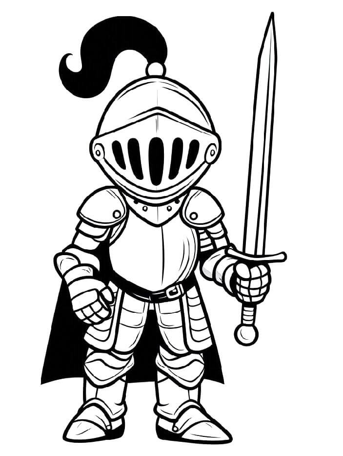 Kostenloser Ritter Druck ausmalbilder