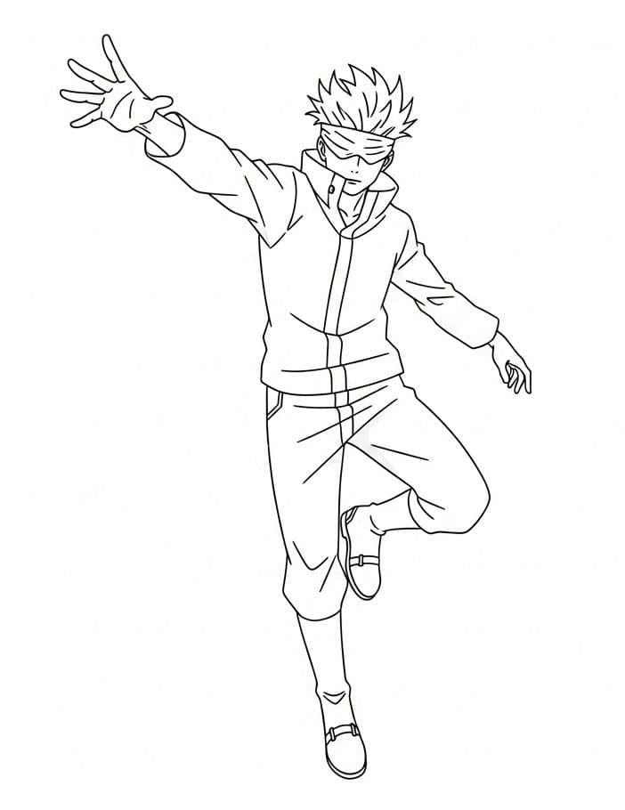 Kostenloser Satoru Gojo ausmalbilder
