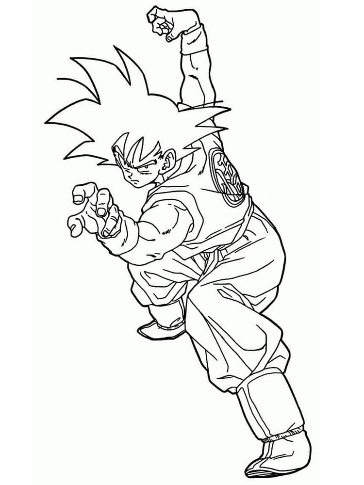 Kostenloser Son Goku zum Ausdrucken ausmalbilder
