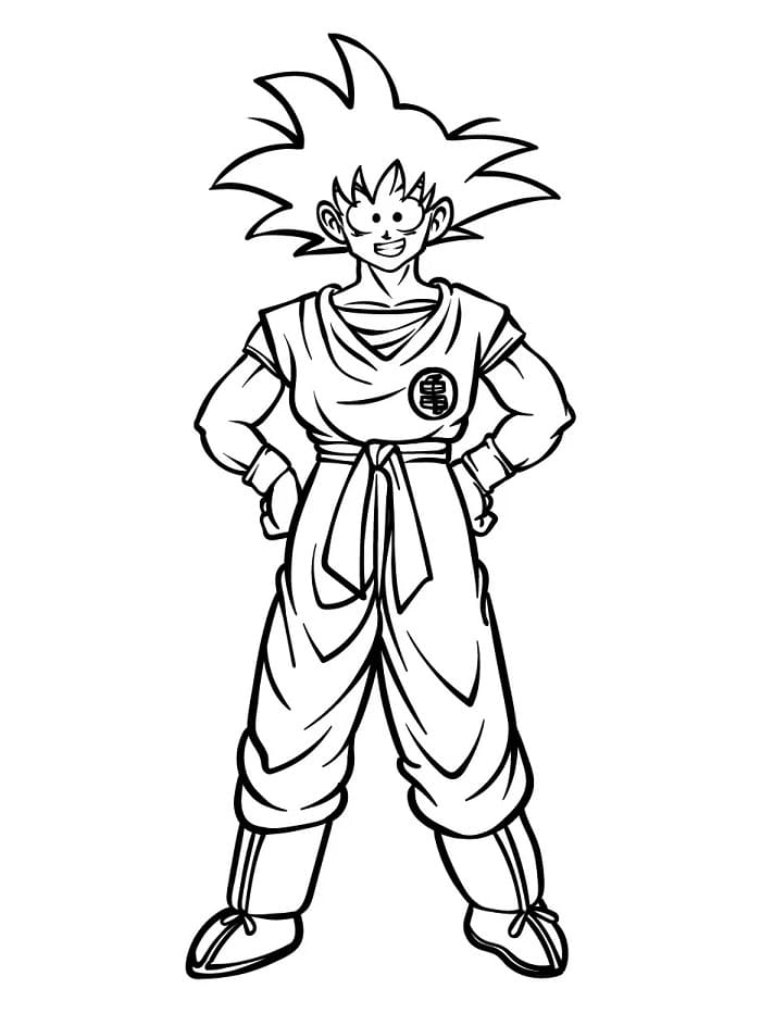Kostenloser Son Goku ausmalbilder