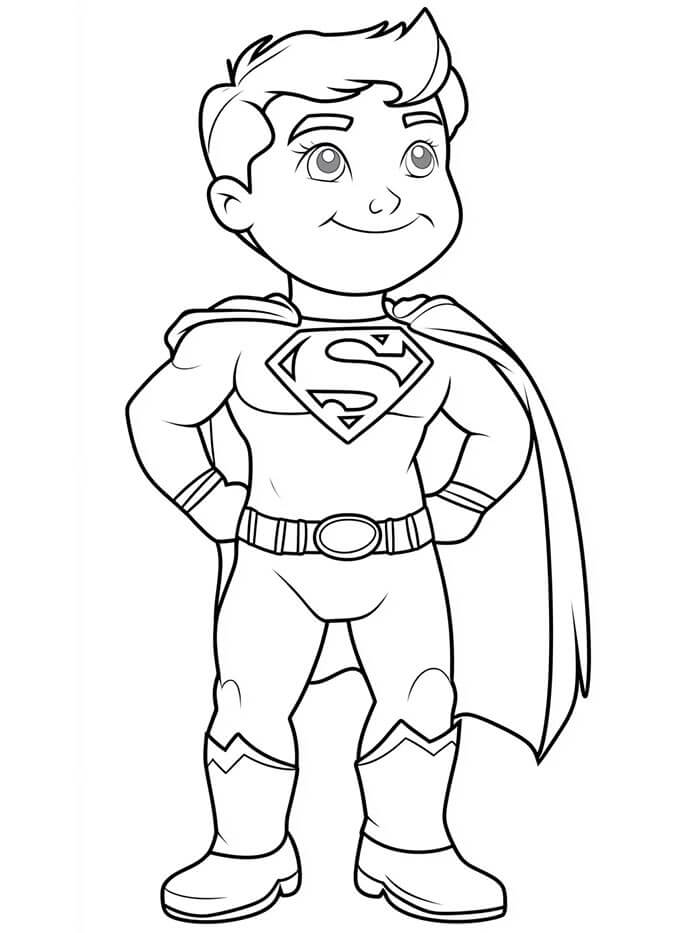 Kostenloser Superman für Kinder ausmalbilder