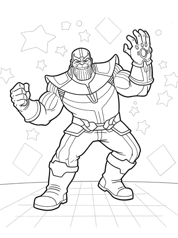 Kostenloser Thanos ausmalbilder