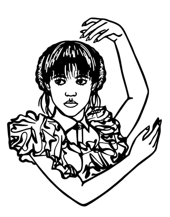 Kostenloser Wednesday zum Ausdrucken ausmalbilder