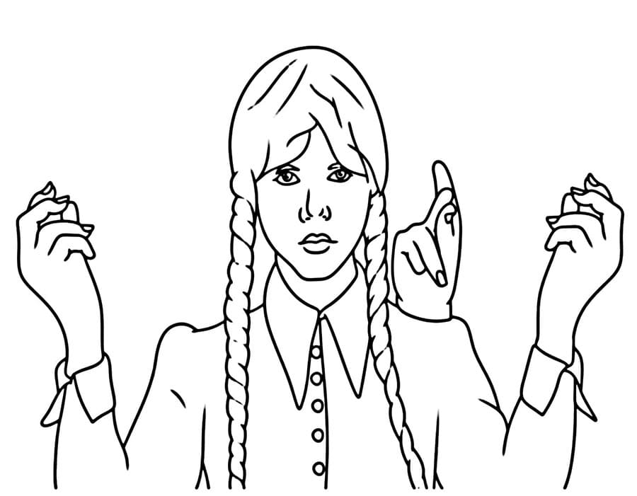 Kostenloser Wednesday ausmalbilder