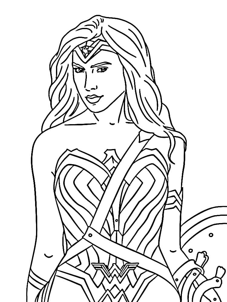 Kostenloser Wonder Woman für Kinder ausmalbilder