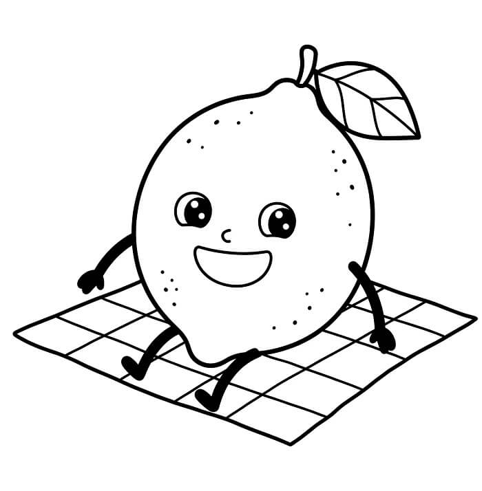 Kostenloser Zitrone Druck ausmalbilder