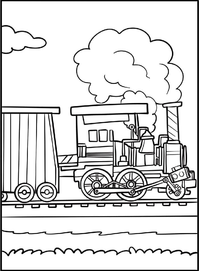 Kostenloser Zug ausmalbilder