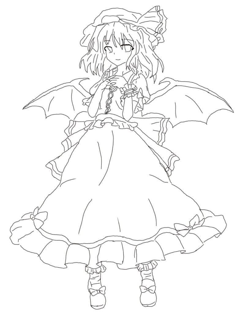 Kostenloses Anime-Mädchen Bild ausmalbilder