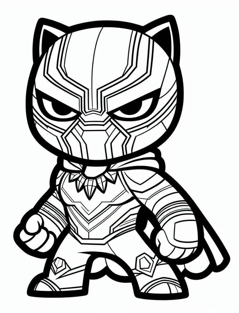 Kostenloses Black Panther Bild ausmalbilder