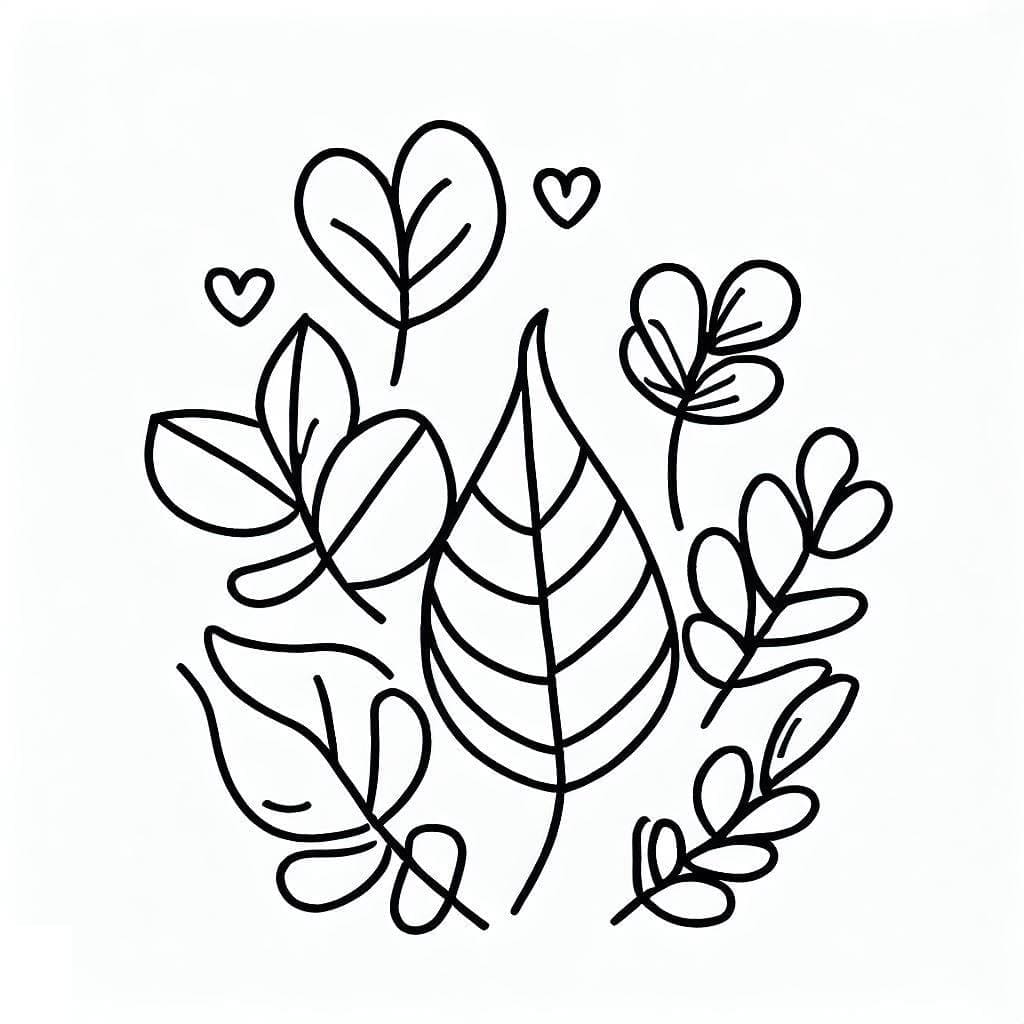 Kostenloses Blattbild ausmalbilder