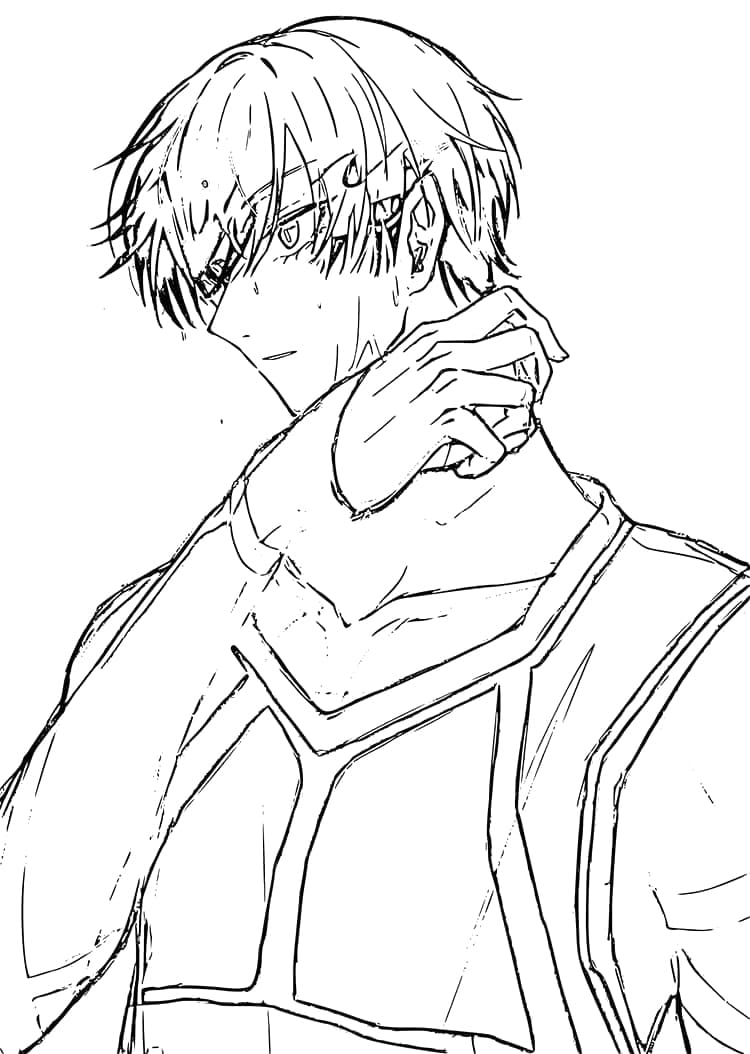 Kostenloses Blue Lock zum Ausdrucken ausmalbilder