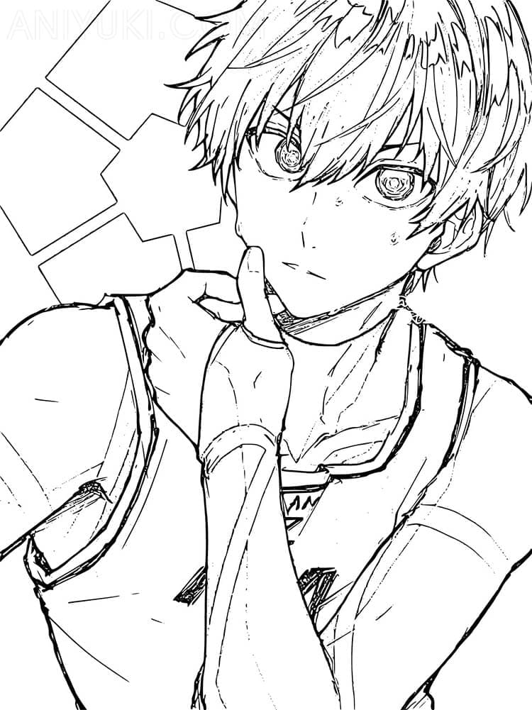 Kostenloses Blue Lock ausmalbilder