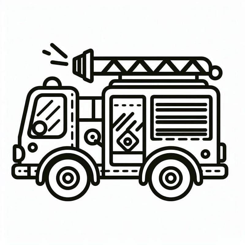 Kostenloses Feuerwehrauto Bild ausmalbilder
