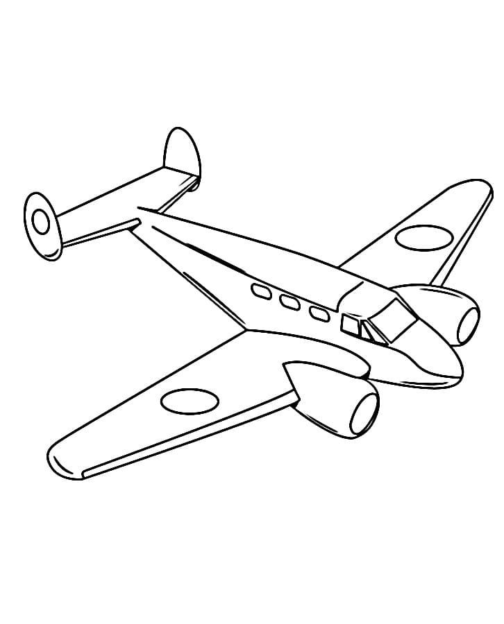 Kostenloses Flugzeug Bild ausmalbilder