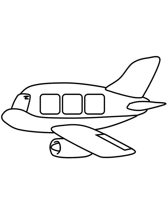 Kostenloses Flugzeug ausmalbilder