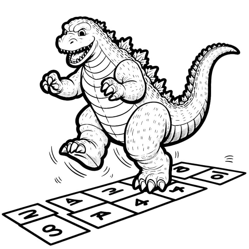 Kostenloses Godzilla Bild ausmalbilder