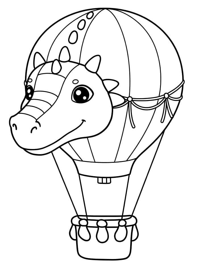 Kostenloses Heißluftballon Bild ausmalbilder