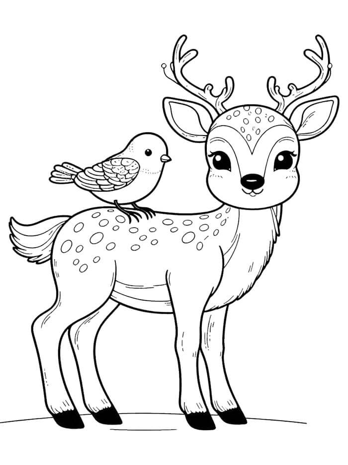 Kostenloses Hirsch Bild ausmalbilder