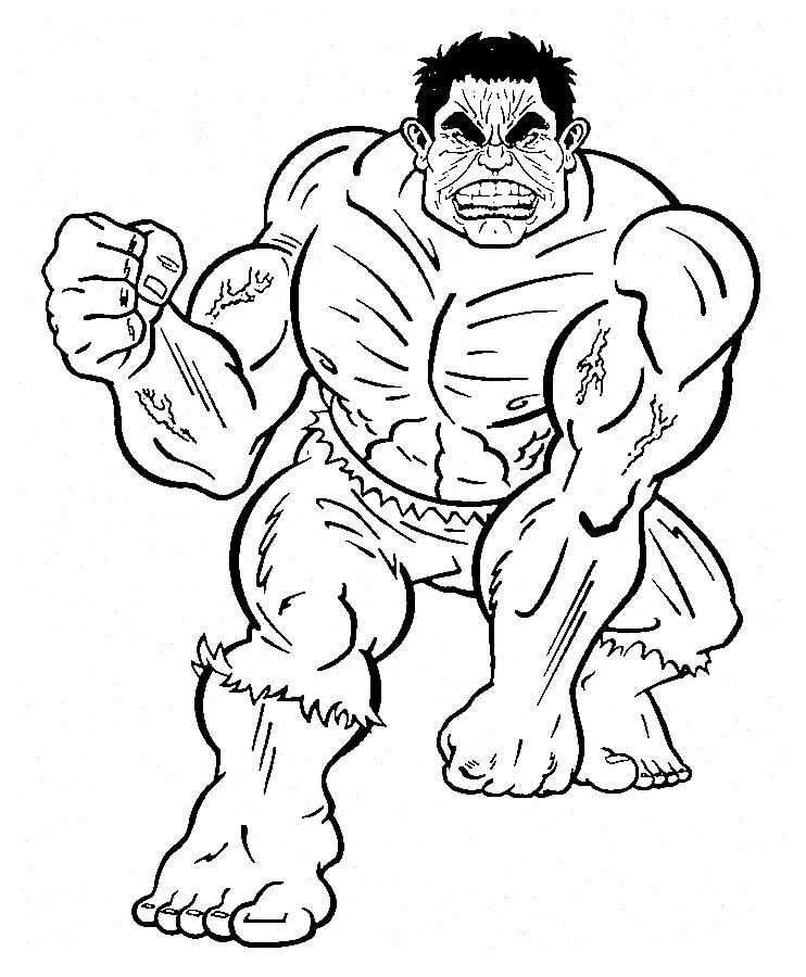 Kostenloses Hulk Bild ausmalbilder