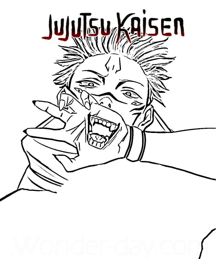 Kostenloses Jujutsu Kaisen zum Ausdrucken ausmalbilder